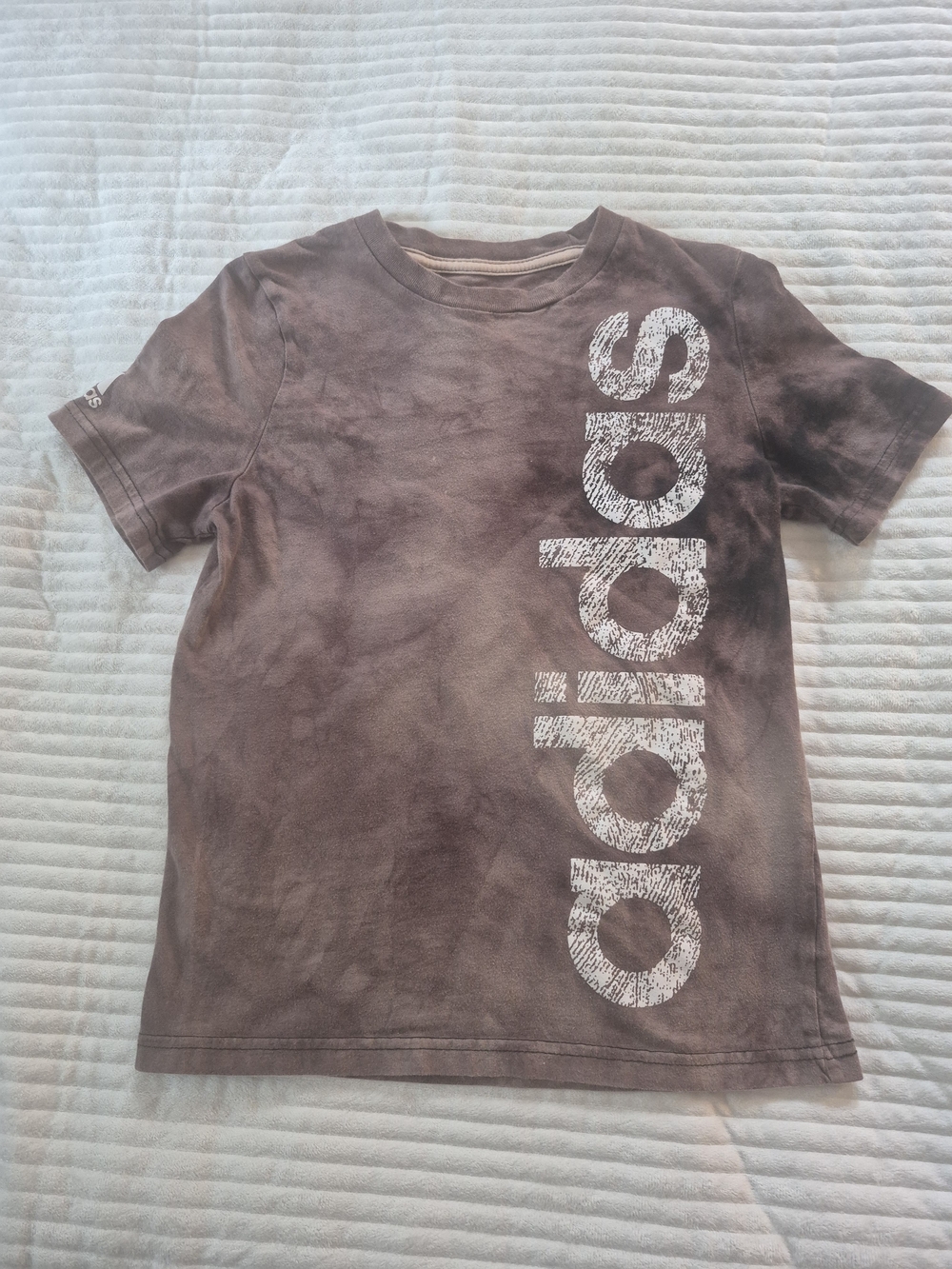 adidas Brown Tie-Dye Logo Short Sleeve Tee